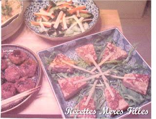 La recette Apéro / buffet dînatoire japonais : Salade de concombre et d'algue (Kyuri To Wakame No sunomono)