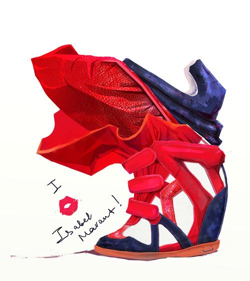 fashion-illustrations:

Isabel Marant Sneakers.