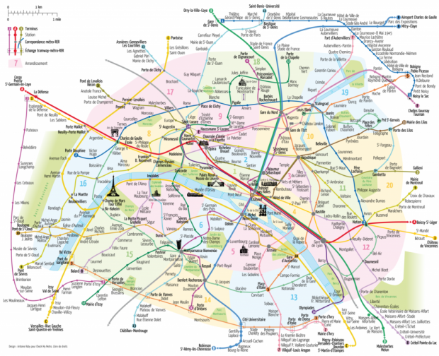 Carte du métro parisien libre de droit / Check my Metro