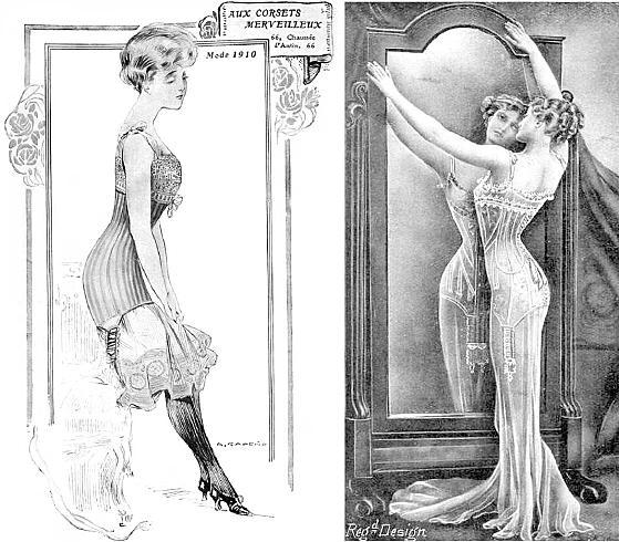 Le corset à la Belle Epoque - 3eme partie : Evolution du corset Corsets-1909.png