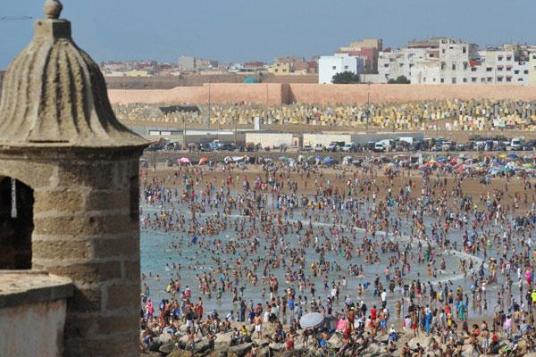 La plage de Rabat