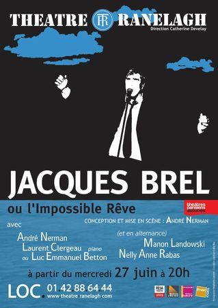 Brel ou l'impossible rêve au Theatre Ranelah Brel impossible reve lutetiablog lutetia blog