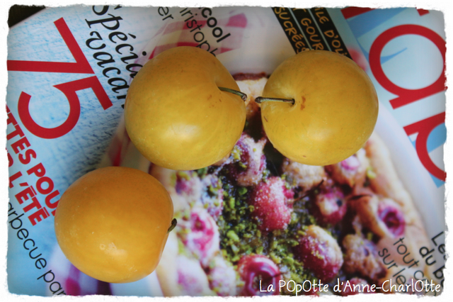 Tarte Légère aux Prunes Jaunes et Pistaches de Sicile