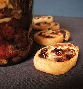 Roues aux tomates confites et au jambon cru roues_tomates_sech
