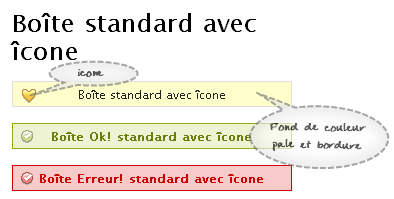 Les boîtes de message CSS pour vos sites web 2.0
