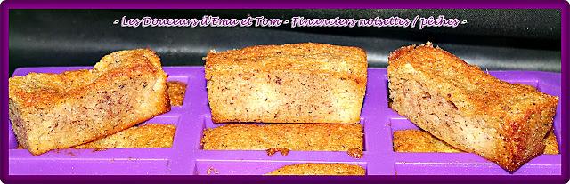 Financiers noisettes et pêches Financiers noisettes et pêches