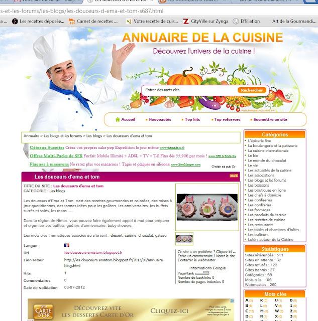 Les douceurs d'Ema et Tom sur la toile Les douceurs d'Ema et Tom sur la toile