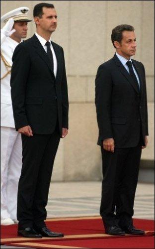 Le grand Bachar al Assad et le petit Nicolas Sarkozy