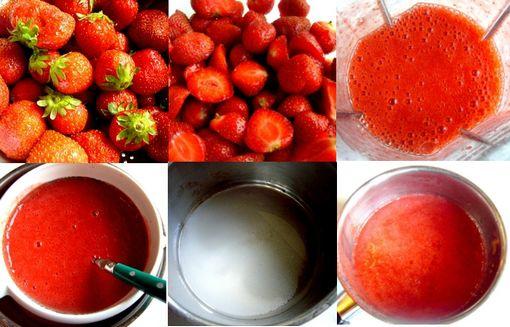 montage sorbet fraise