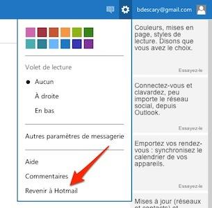 revenir a hotmail Outlook.com : 6 astuces