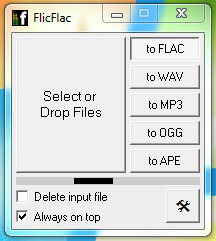 Convertir rapidement un fichier Audio avec FlicFlac Progress FlicFlac