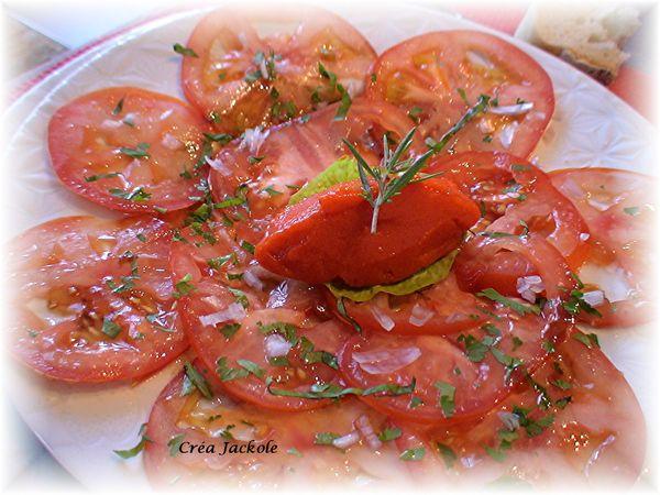 carpachio tomates et sorbet poivrons rouges1