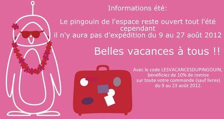 Vaaaaaaaacances !! vacances du pingouin de l'espace