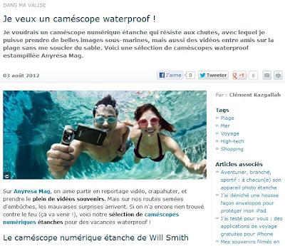 Je veux un caméscope waterproof ! Je veux un caméscope waterproof !