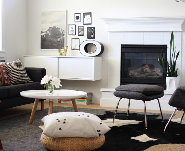 Visite déco : black & white chez A Merry Mishap | decocrush.fr Graphisme en noir et blanc chez A Merry Mishap