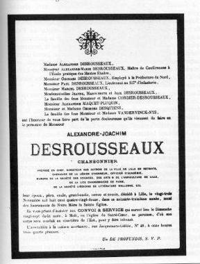 Alexandre Desrousseaux et son fils Alexandre-Marie Desrousseaux (dit Bracke Desrousseaux).