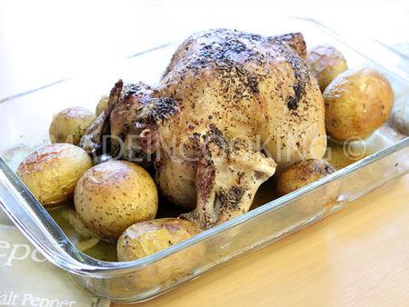 Poulet rôti sur lit de pommes de terre PouletRotiBLOG3