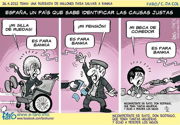 Caricature du sauvetage bancaire en Espagne