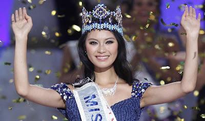 Yu  Wenxia est la miss monde 2012