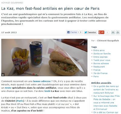 La Kaz, mon fast-food antillais en plein cœur de Paris
