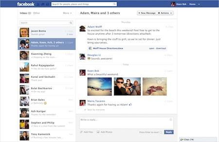 interface messagerie facebook Facebook : une refonte du système de messagerie en cours