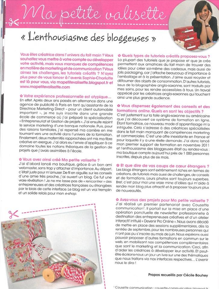 Ma premiere publication magazine ! Ma premiere publication magazine !