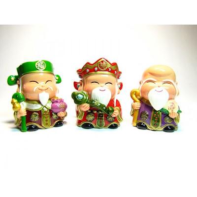 Les trois craquants dieux du bonheur Chinois