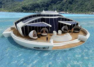 Concept : l'hôtel écologique de luxe flottant Concept : l'hôtel écologique de luxe flottant
