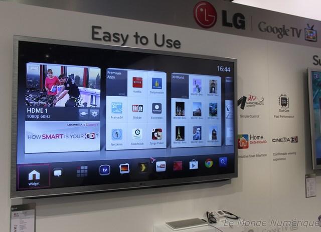 IFA 2012 : LG expose sa Google TV promise pour la France courant 2013