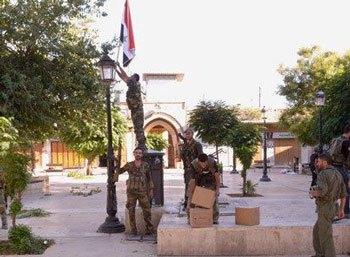 Soldats Syriens à Alep ce matin Soldats Syriens à Alep ce matin