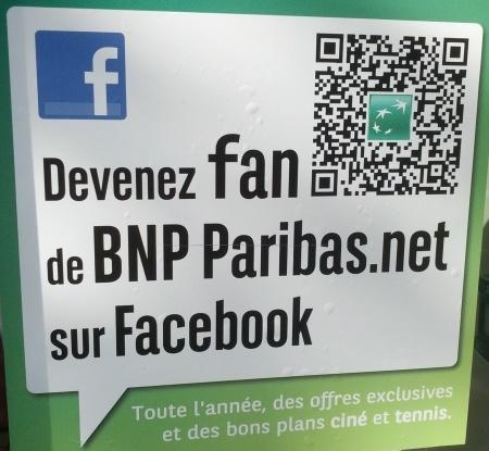 Page Facebook de BNP Paribas.net Affiche BNP Paribas