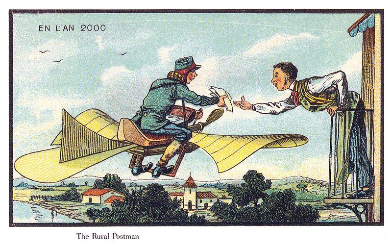 800px-France_in_XXI_Century._Air_postman Jean-Marc Côté : En l’An 2000