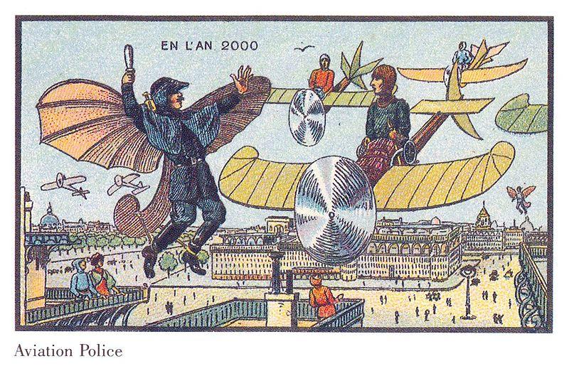 800px-France_in_XXI_Century._Flying_police Jean-Marc Côté : En l’An 2000