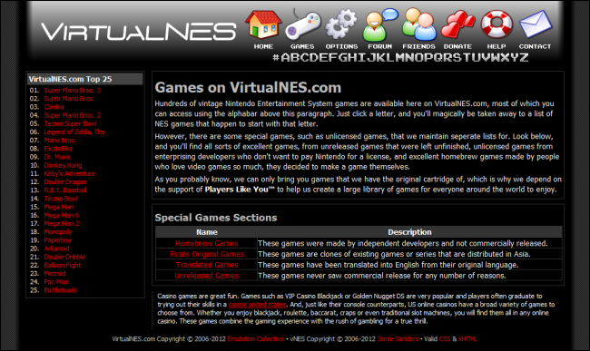 01_virtualnes Les meilleurs sites Web pour télécharger et jouer aux anciens jeux-vidéo