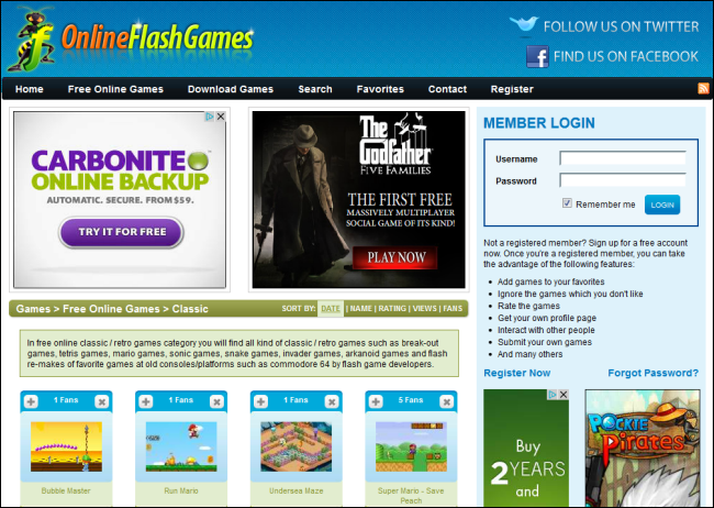 16_online_flash_games Les meilleurs sites Web pour télécharger et jouer aux anciens jeux-vidéo