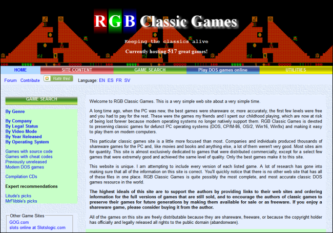 09_rgb_classic_games Les meilleurs sites Web pour télécharger et jouer aux anciens jeux-vidéo