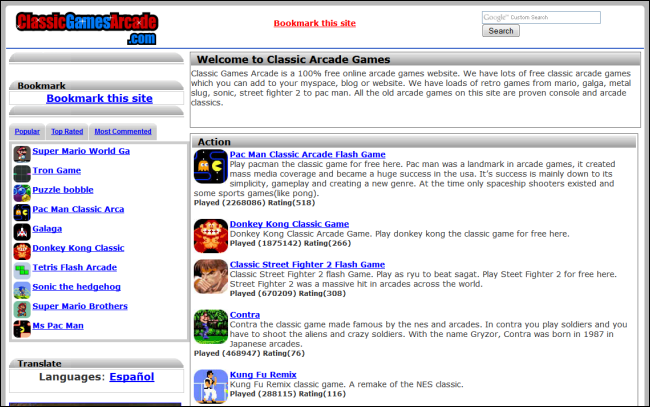 07_classic_games_arcade Les meilleurs sites Web pour télécharger et jouer aux anciens jeux-vidéo