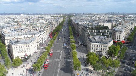 champs elysees terrasse arc triomphe arc triomphe vue champs elysees