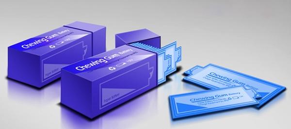 Chewing-Gum-Battery1 Concept : des batteries autocollantes pour étendre l’autonomie