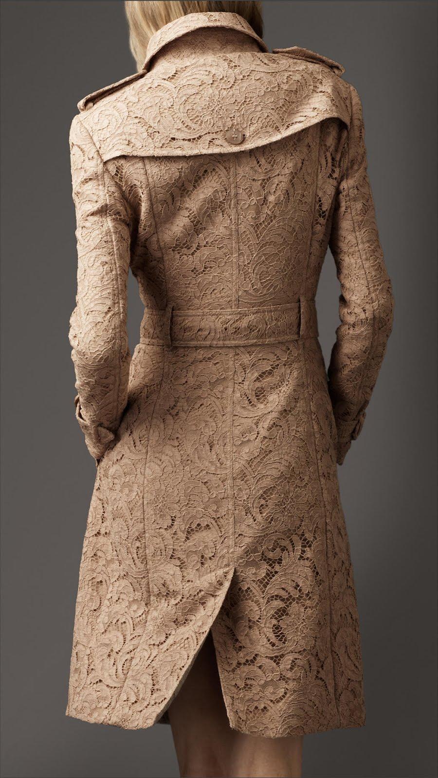 LONG LACE TRENCH COAT BY...