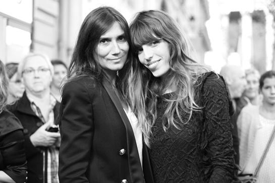 Emmanuelle Alt, rédactrice en chef de Vogue Paris, et Lou Doillon
