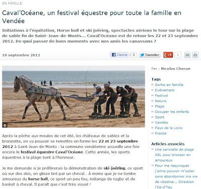 Caval’Océane, un festival équestre pour toute la famille en Vendée Caval’Océane, un festival équestre pour toute la famille en Vendée