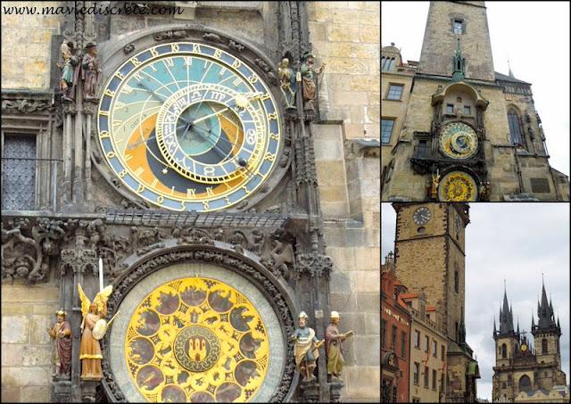 Place de la vieille ville et l'horloge astronomique de Prague.