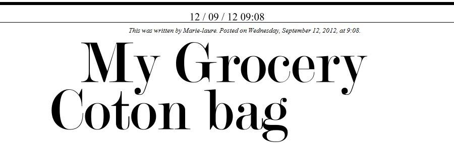 DIY :: My Grocery Coton Bag!