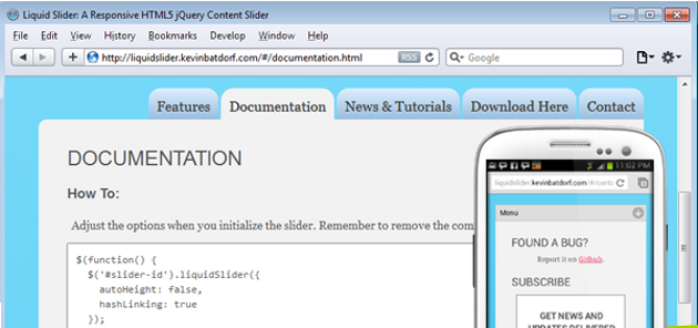 HTML Content Slider Responsive
