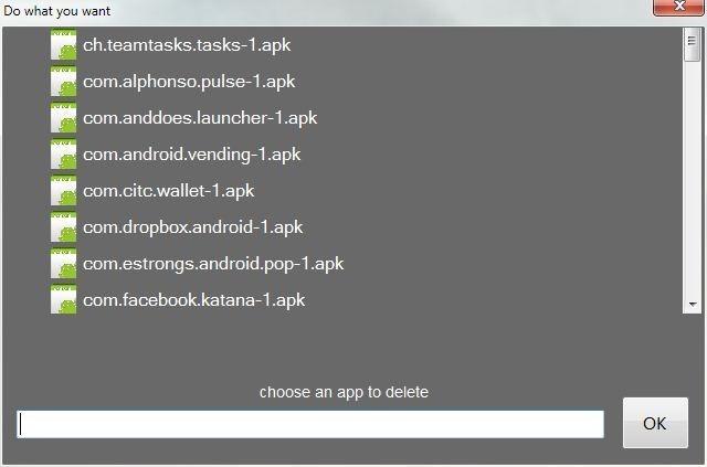 Uniflash for Android Delete Apps