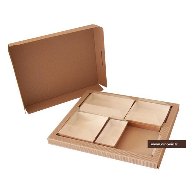 plateau-repas alternatif à l'écologie plateau repas en carton et kraft