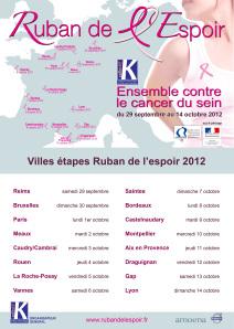 Ruban de l'espoir AFFICHE DATE DES ETAPES Le tour de France de l’espoir