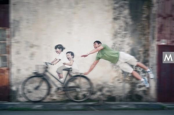 Ernest Zacharevic : le street art participatif Ernest Zacharevic : le street art participatif