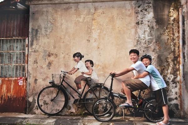 Ernest Zacharevic : le street art participatif Ernest Zacharevic : le street art participatif